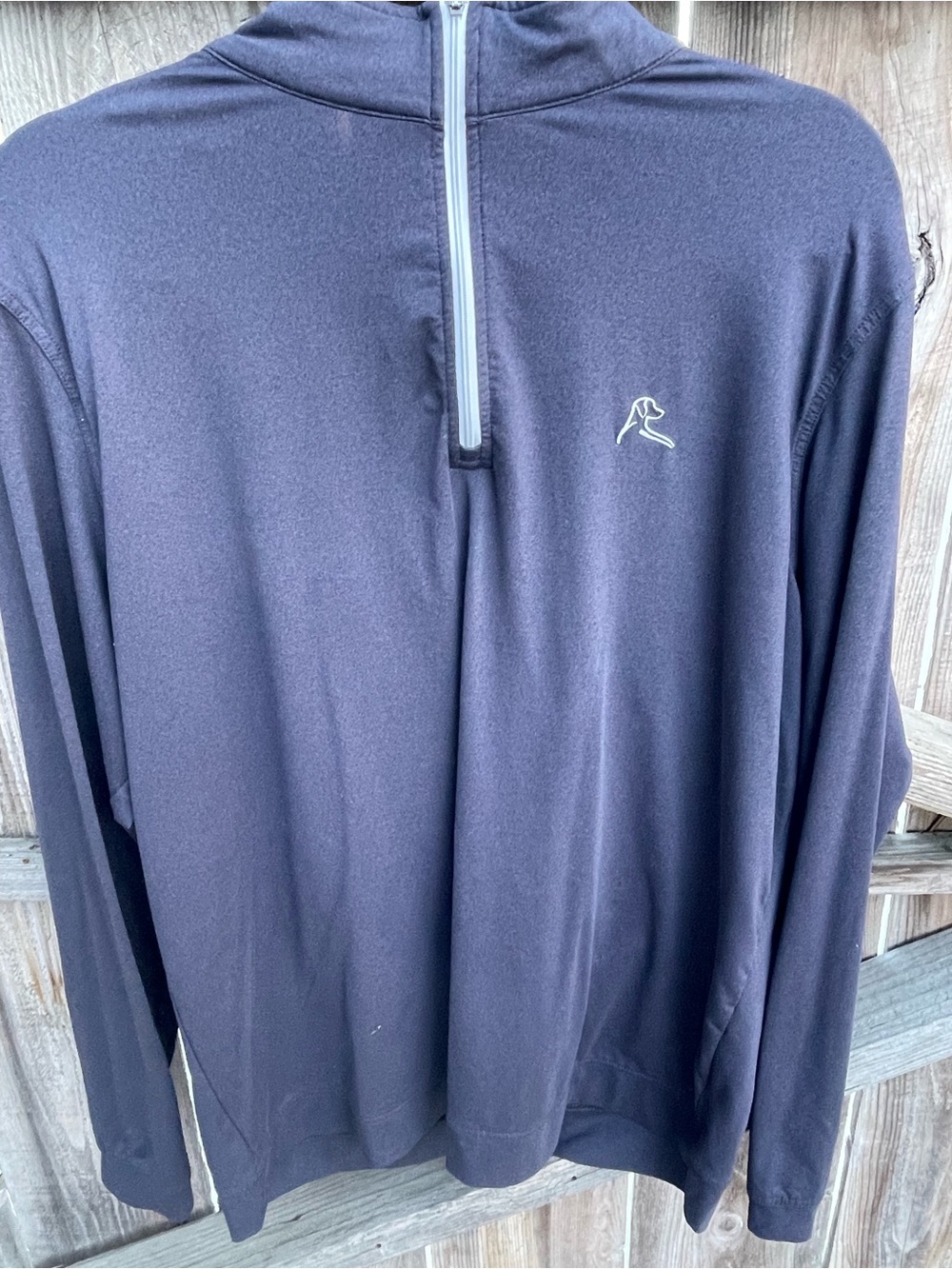 Rhoback Navy Quarter Zip Pullover Men’s Performance Golf Dog Logo Blue